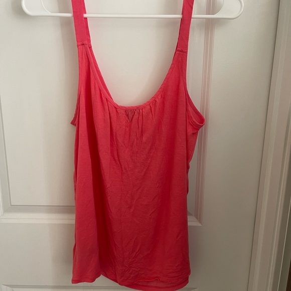 Express Quarter Zip Coral Tank - Picture 3 of 3